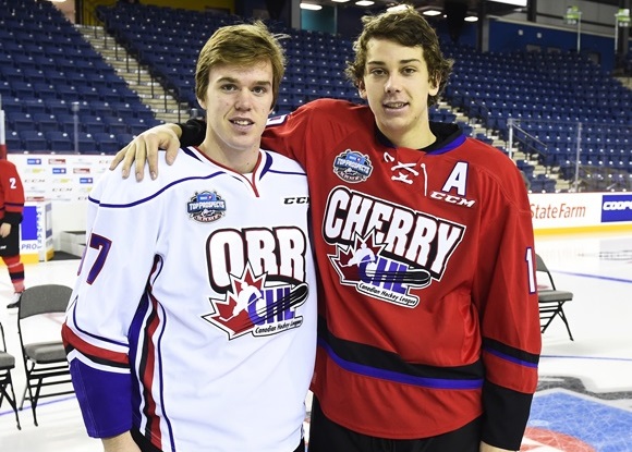 Connor McDavid a Dylan Strome. Dva z hvězdných produktů Canadian Hockey League nemohly chybět na „CHL Top Prospects Game“.
